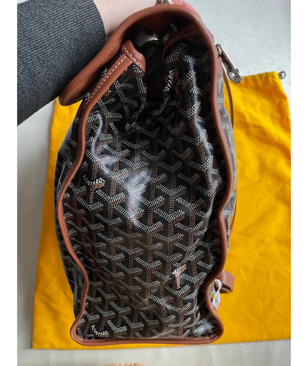 GOYARD Коричневый деним рюкзак, фото 4
