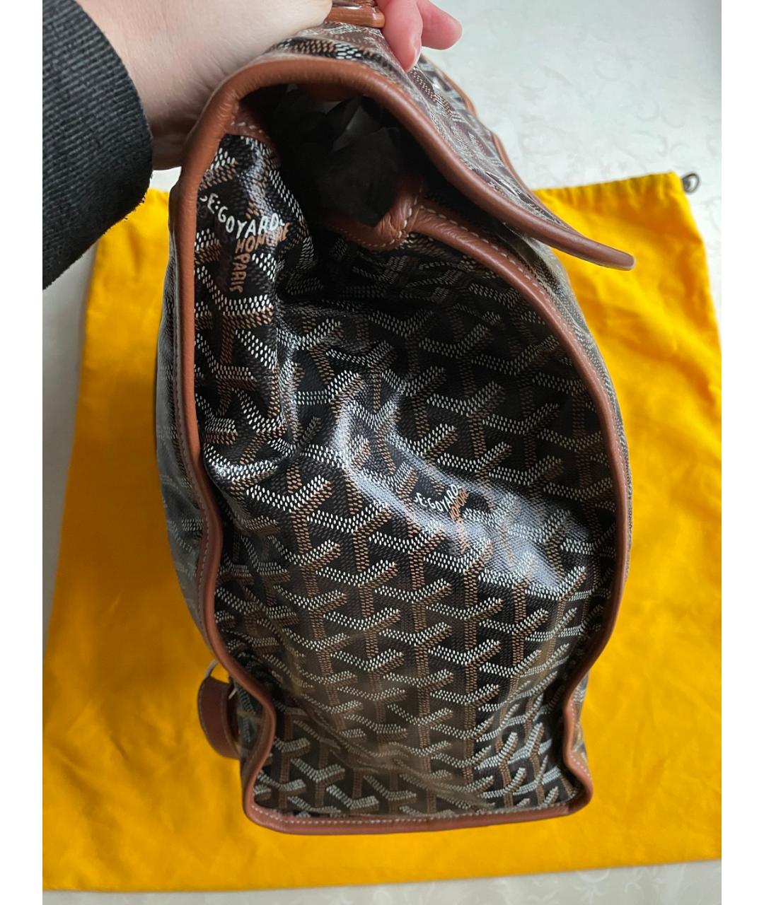 GOYARD Коричневый деним рюкзак, фото 5