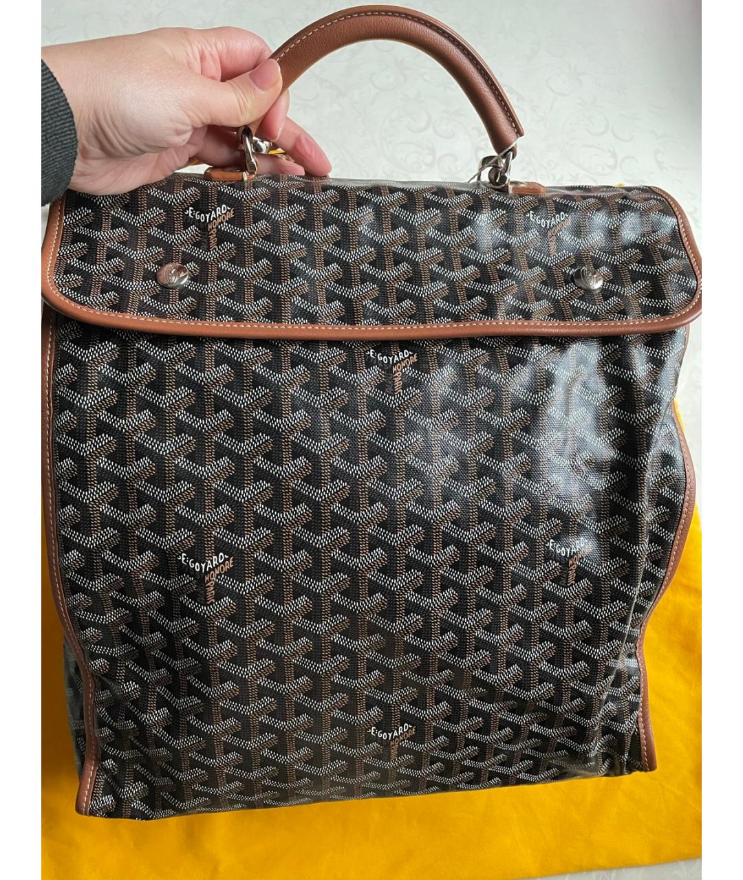 GOYARD Коричневый деним рюкзак, фото 7