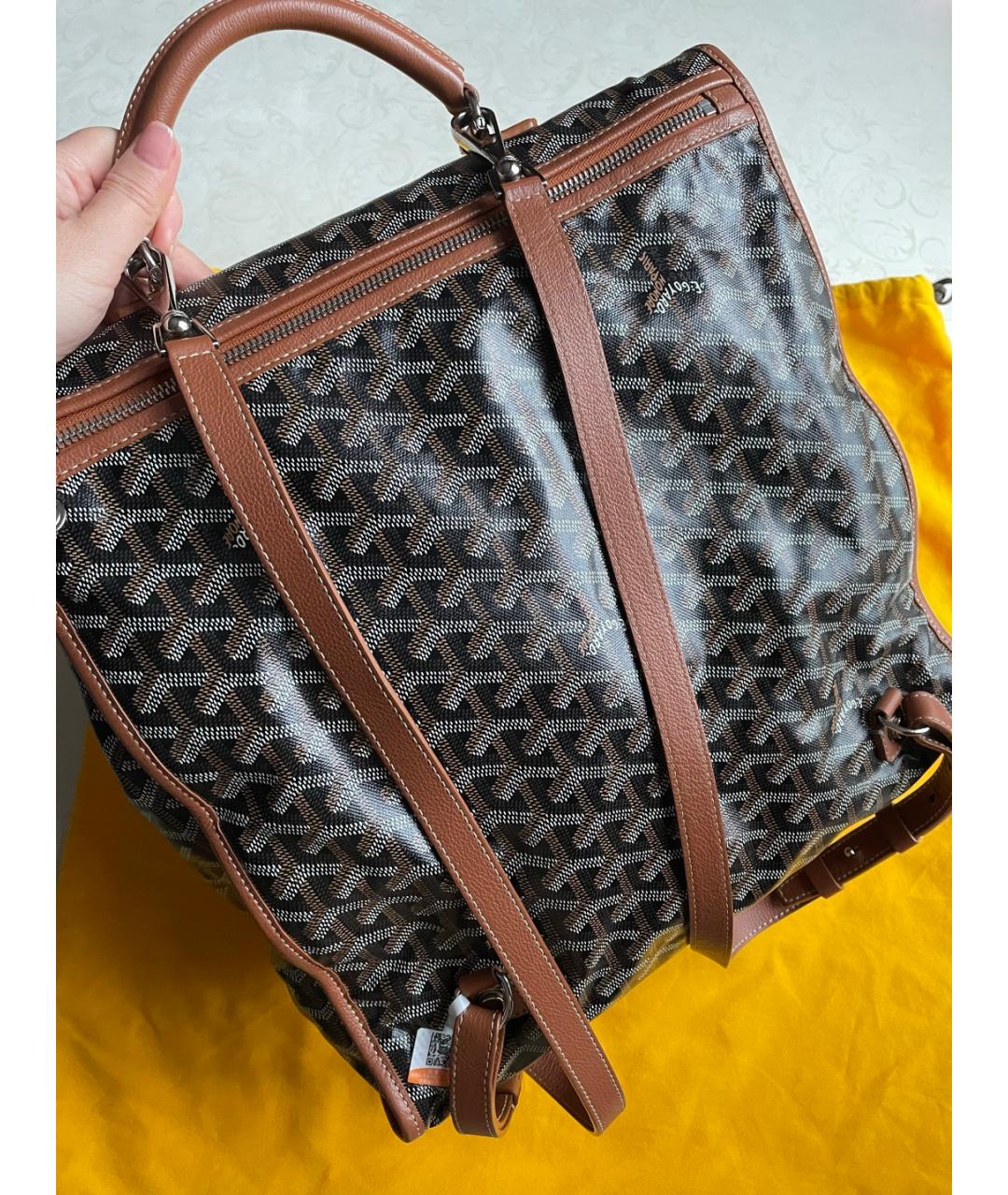 GOYARD Коричневый деним рюкзак, фото 3