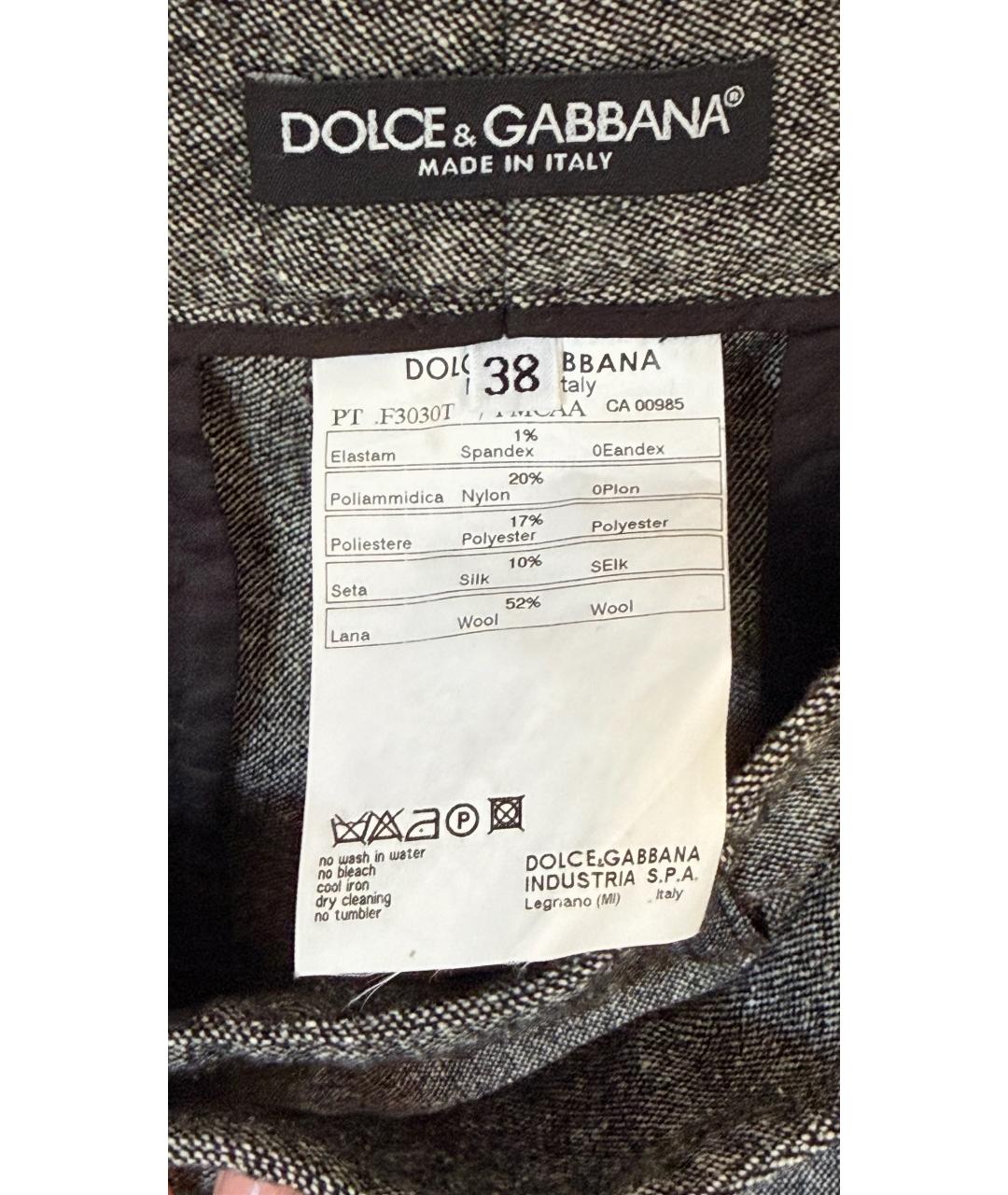 DOLCE&GABBANA Серые бриджи, фото 7