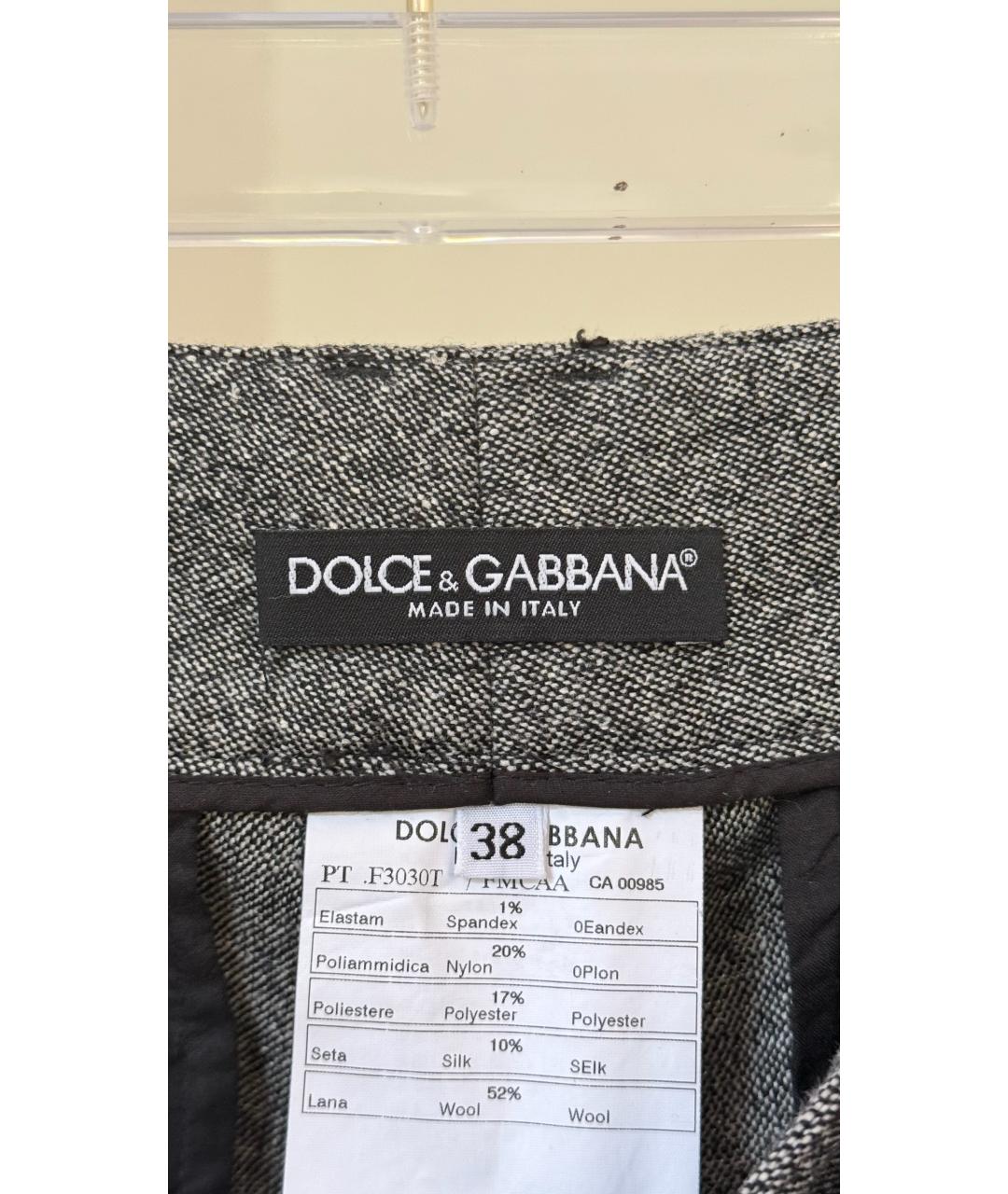 DOLCE&GABBANA Серые бриджи, фото 6