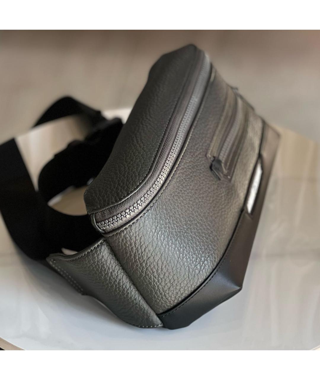ARMANI EXCHANGE Хаки поясная сумка из искусственной кожи, фото 2