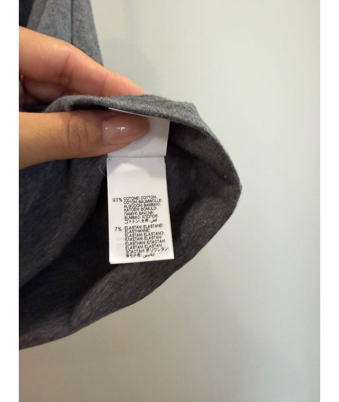 BRUNELLO CUCINELLI Серая хлопковая майка, фото 6