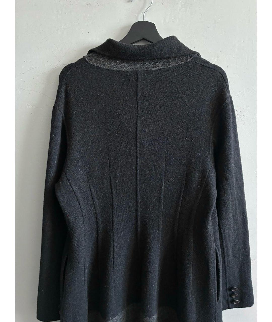 YOHJI YAMAMOTO Черное шерстяное пальто, фото 6