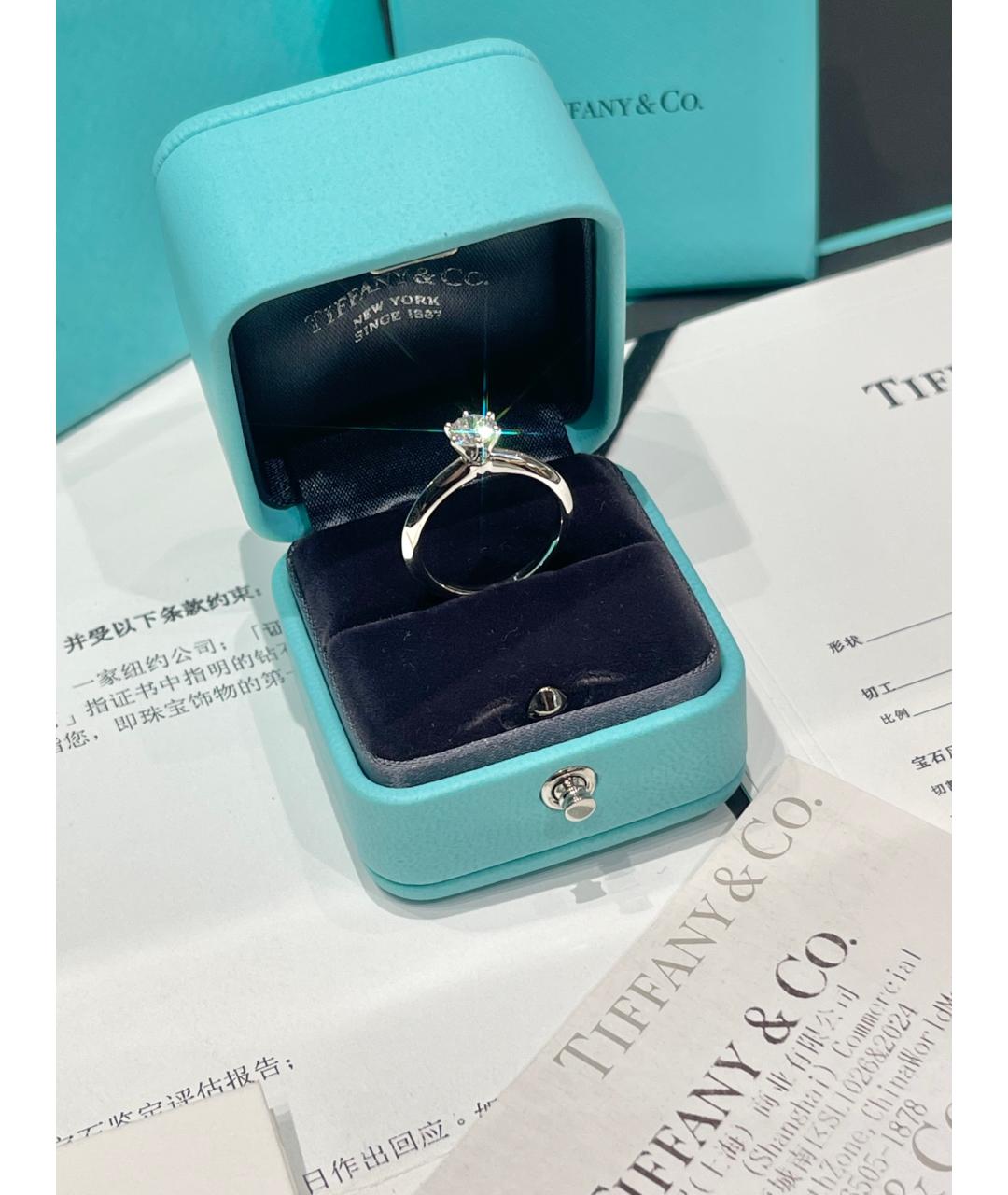 TIFFANY&CO Серебряное платиновое кольцо, фото 4