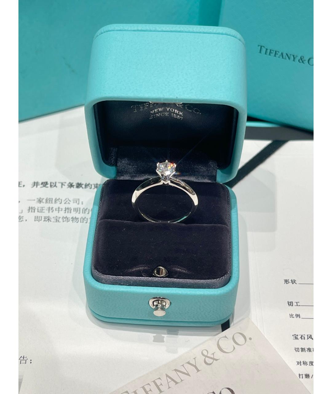 TIFFANY&CO Серебряное платиновое кольцо, фото 10