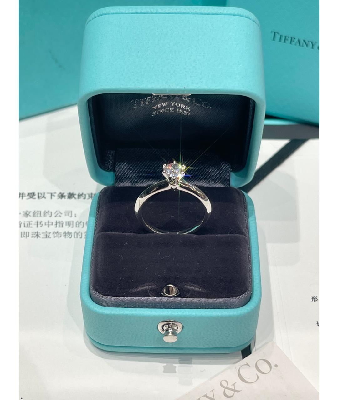 TIFFANY&CO Серебряное платиновое кольцо, фото 6