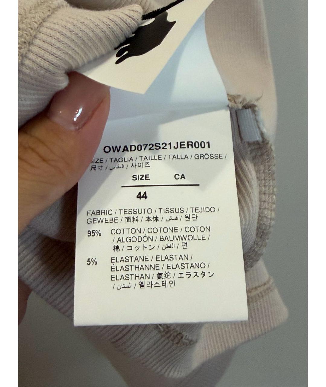 OFF-WHITE Розовая хлопковая майка, фото 5