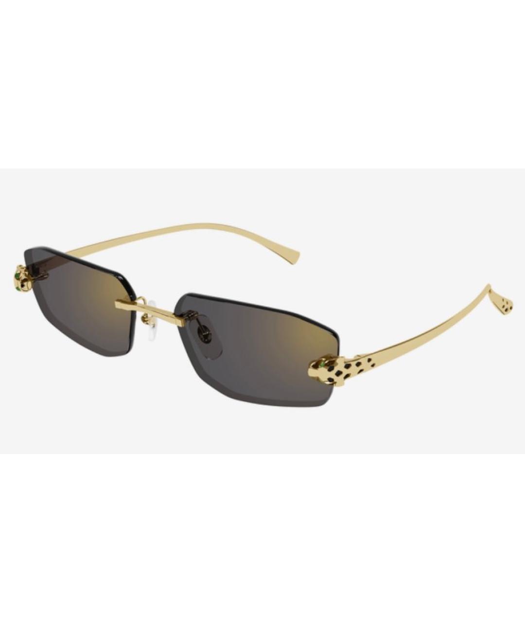 CARTIER Золотые металлические солнцезащитные очки, фото 4