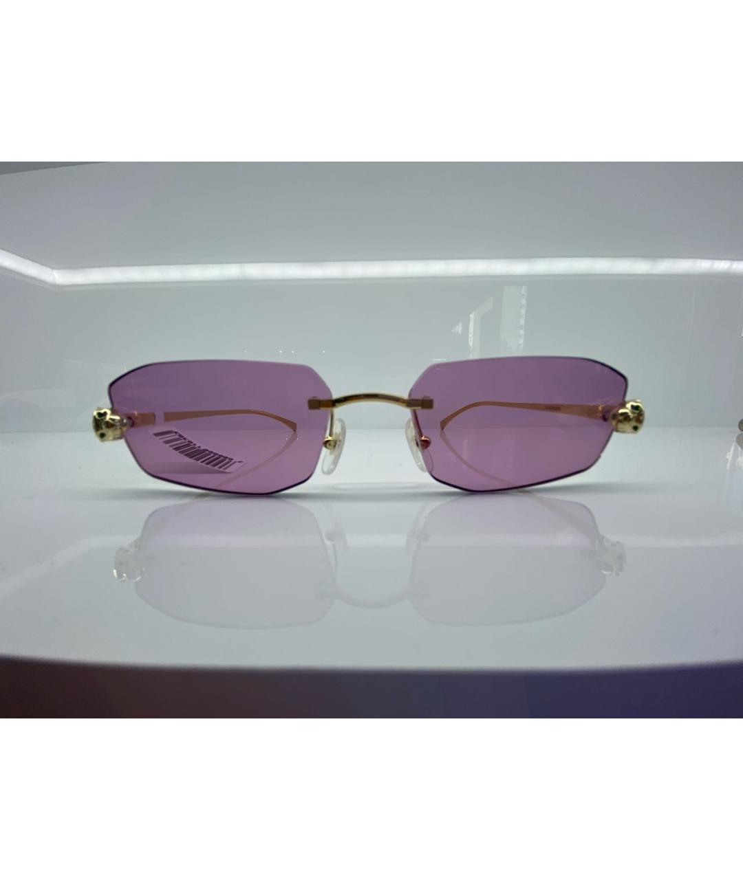 CARTIER Золотые металлические солнцезащитные очки, фото 4