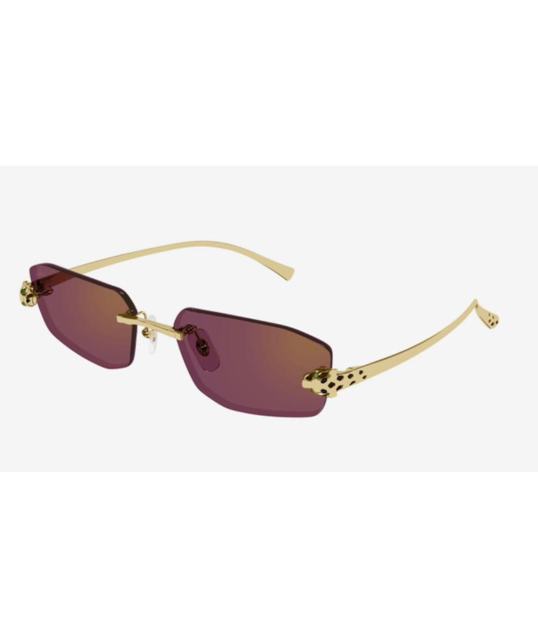 CARTIER Золотые металлические солнцезащитные очки, фото 5