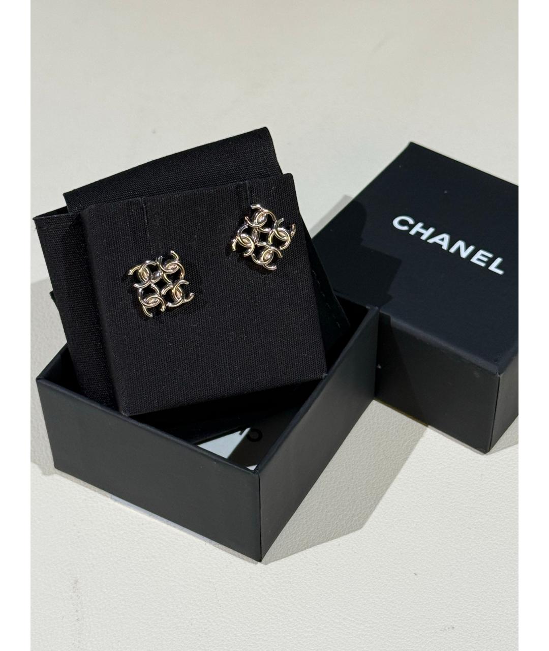 CHANEL Серебряные металлические серьги, фото 4