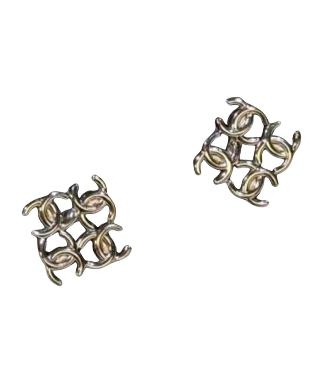 CHANEL Серебряные металлические серьги, фото 1