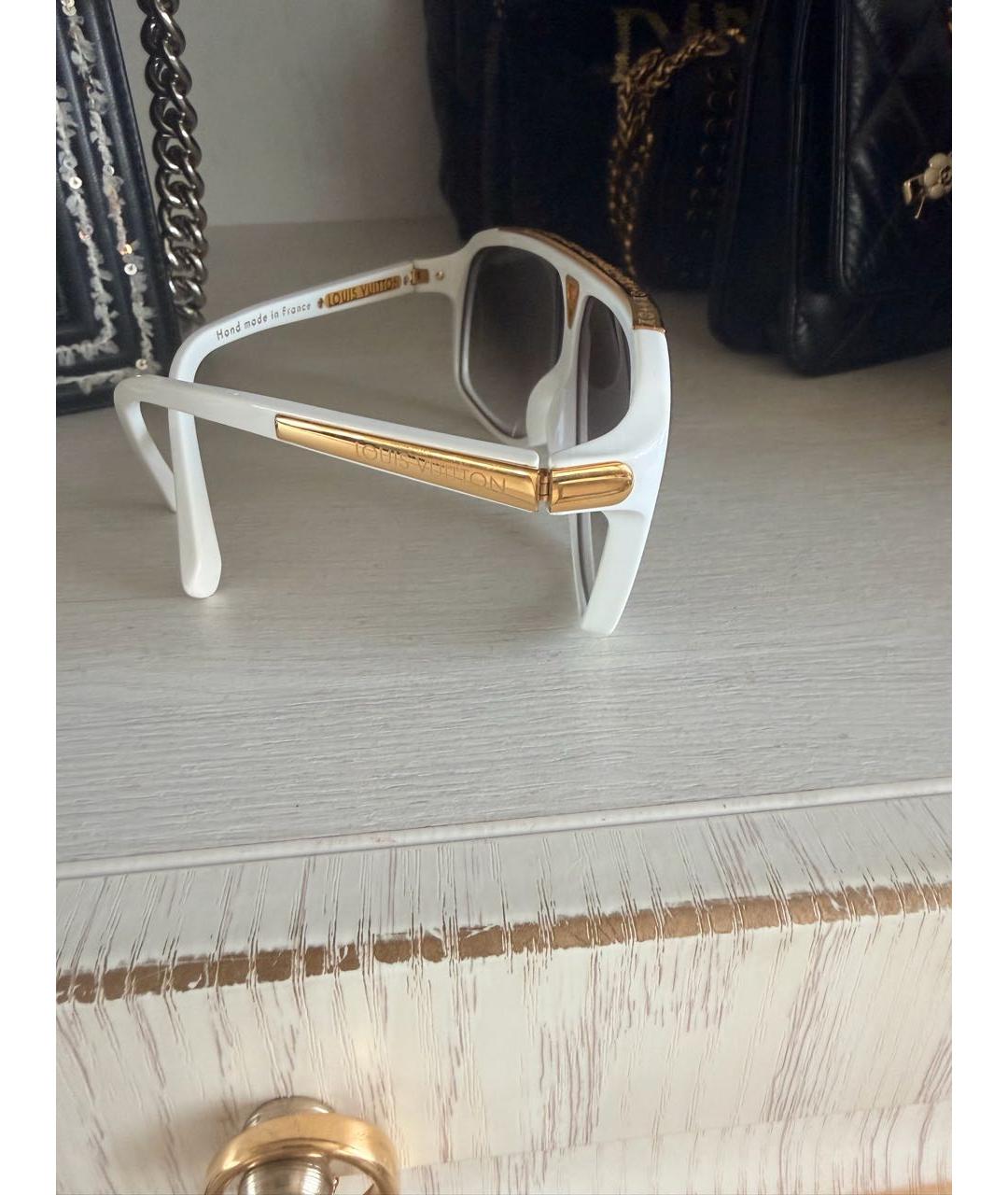 LOUIS VUITTON Белые солнцезащитные очки, фото 2