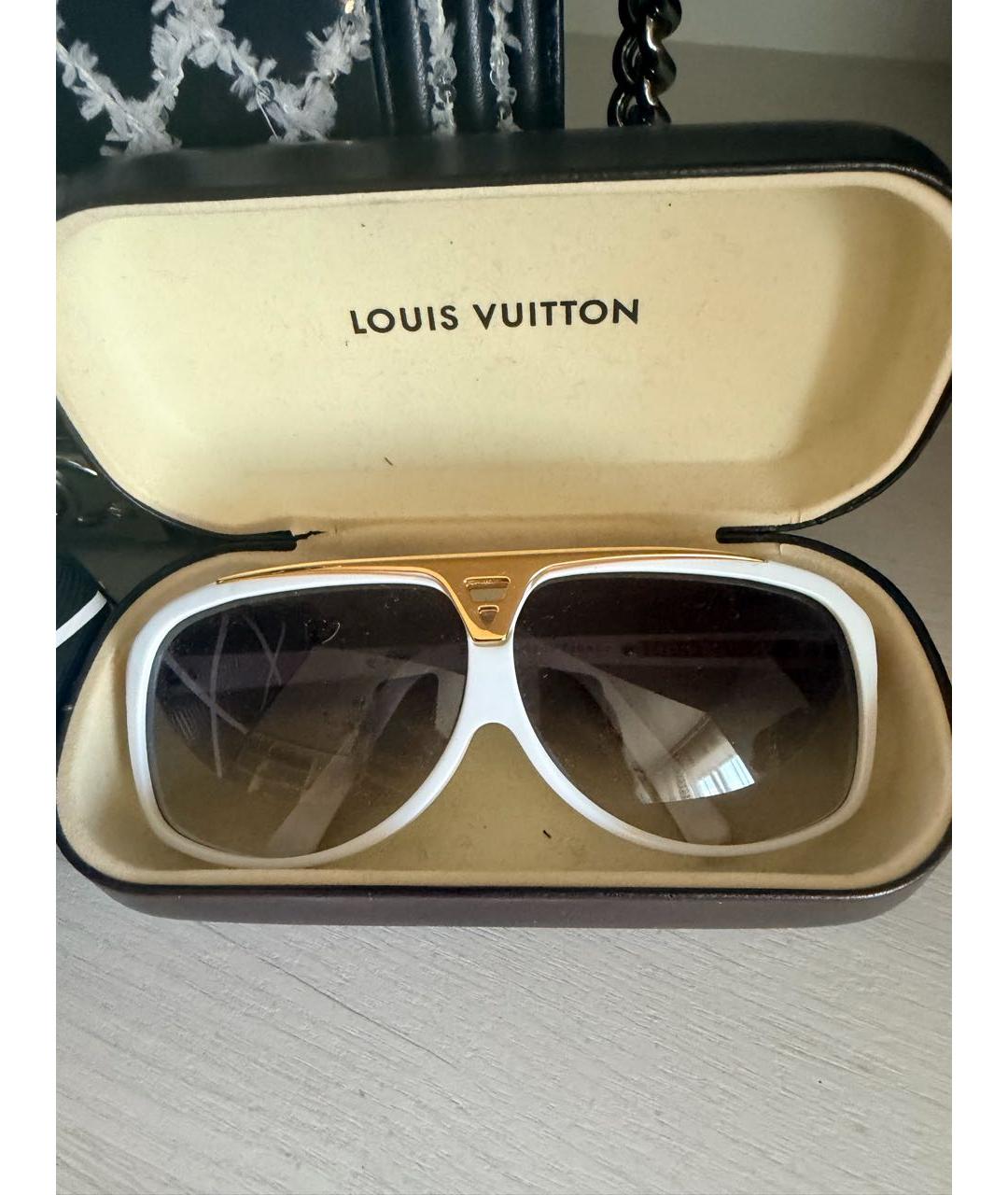 LOUIS VUITTON Белые солнцезащитные очки, фото 5