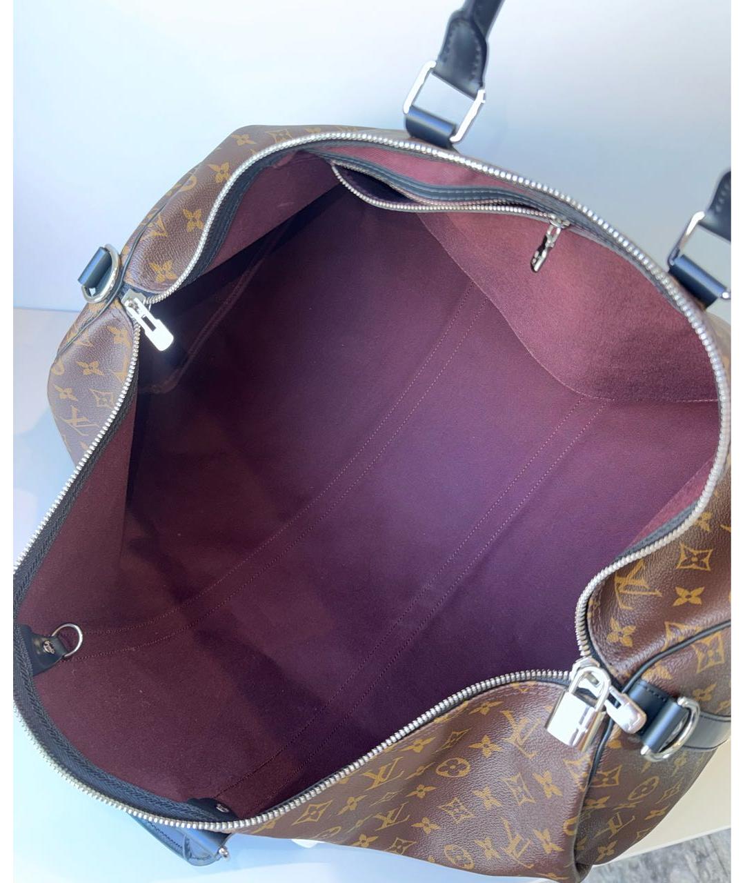 LOUIS VUITTON Коричневая дорожная/спортивная сумка из канвы, фото 5