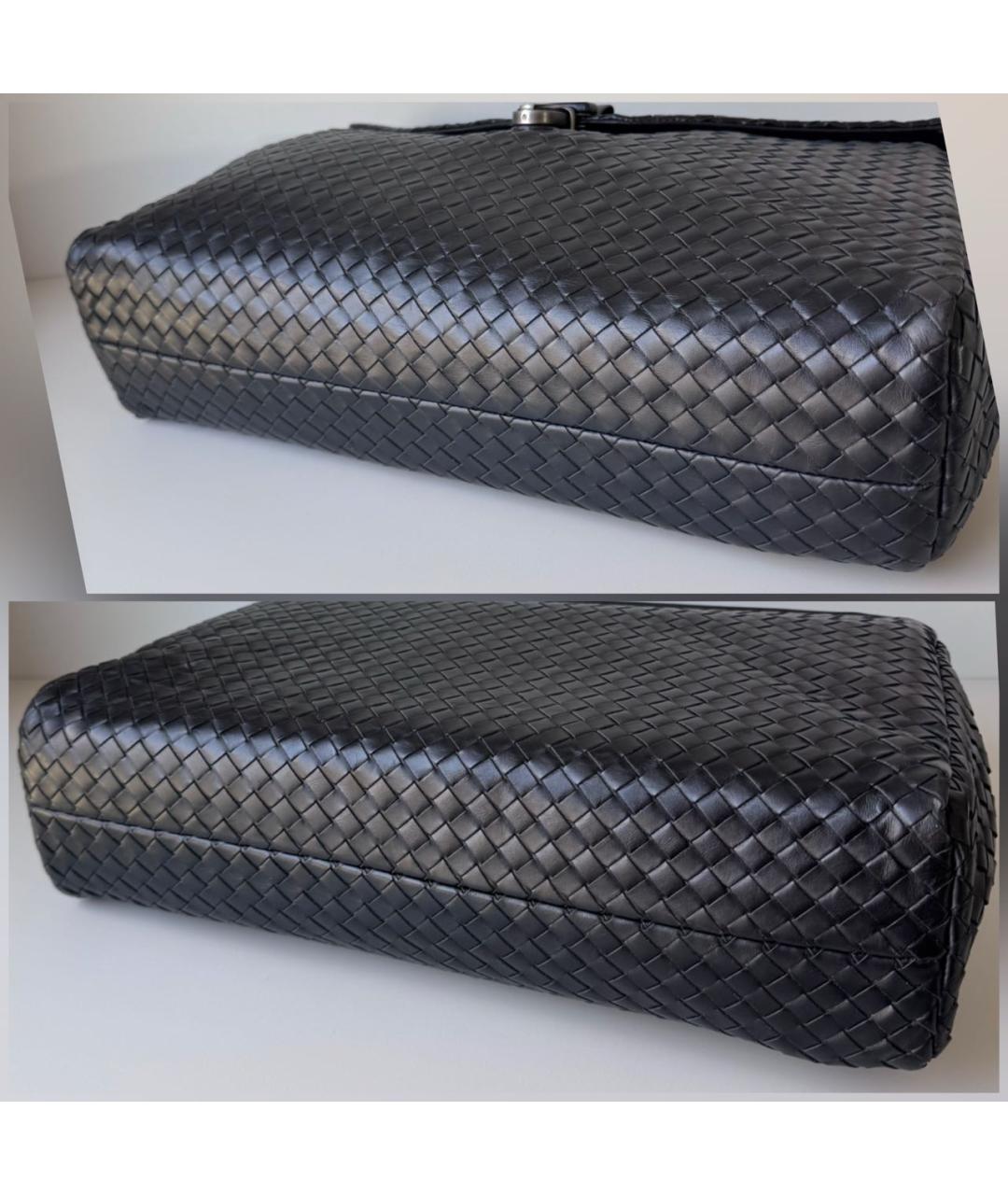 BOTTEGA VENETA Черный кожаный портфель, фото 8