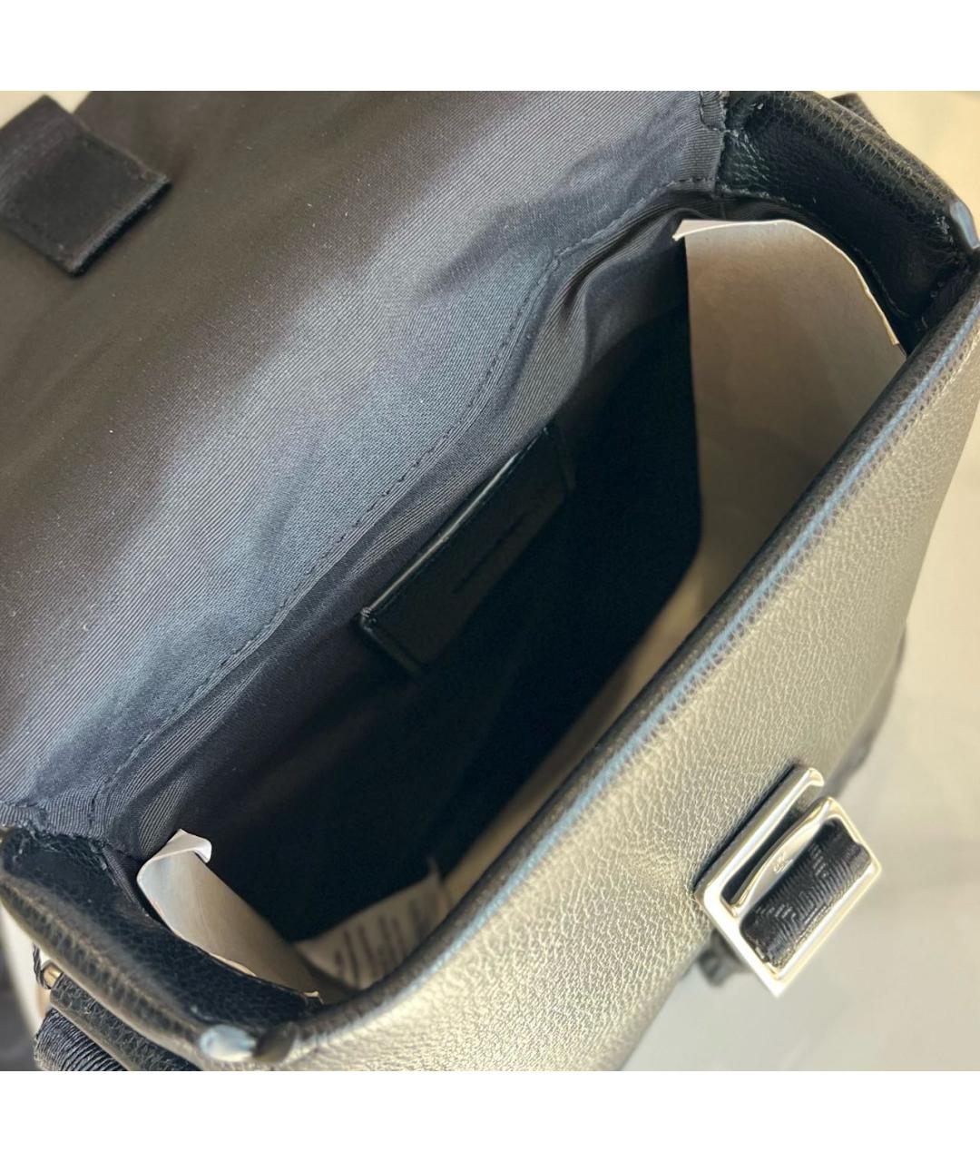 CALVIN KLEIN Черная сумка на плечо из искусственной кожи, фото 4
