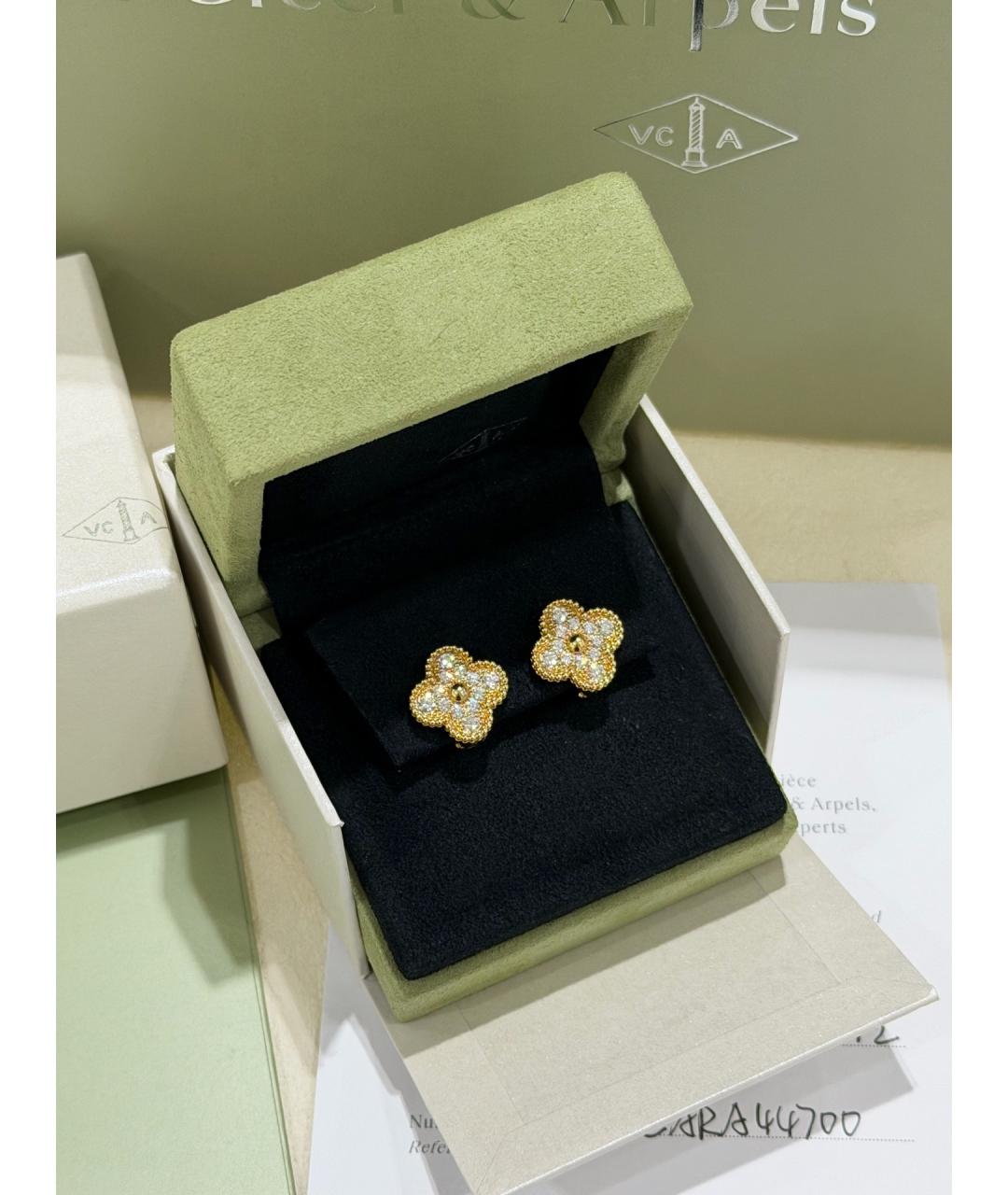 VAN CLEEF & ARPELS Золотые серьги из желтого золота, фото 9