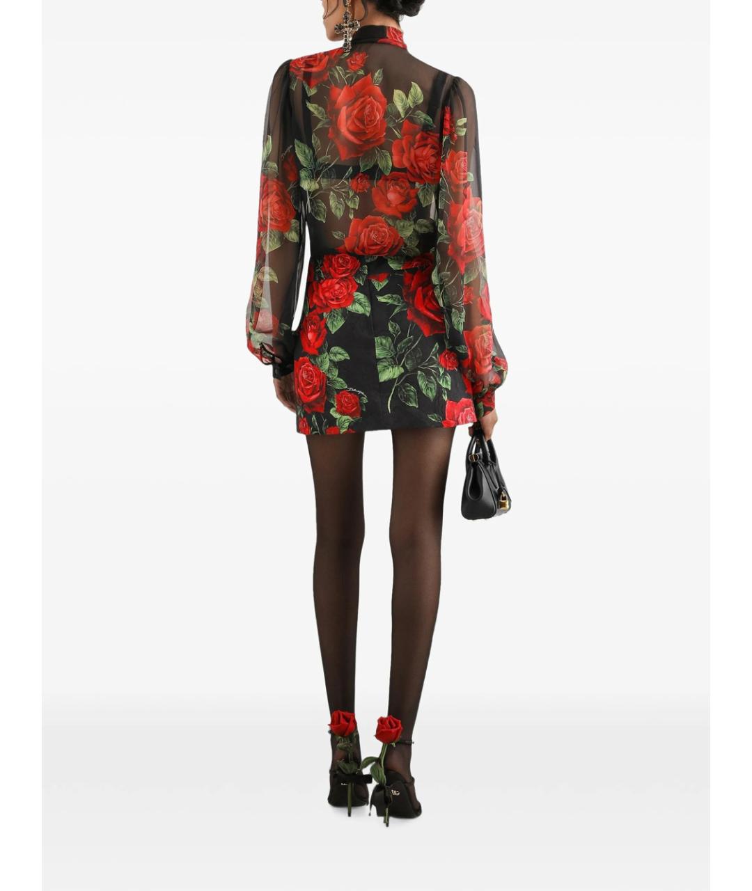 DOLCE&GABBANA Черная шелковая рубашка, фото 3