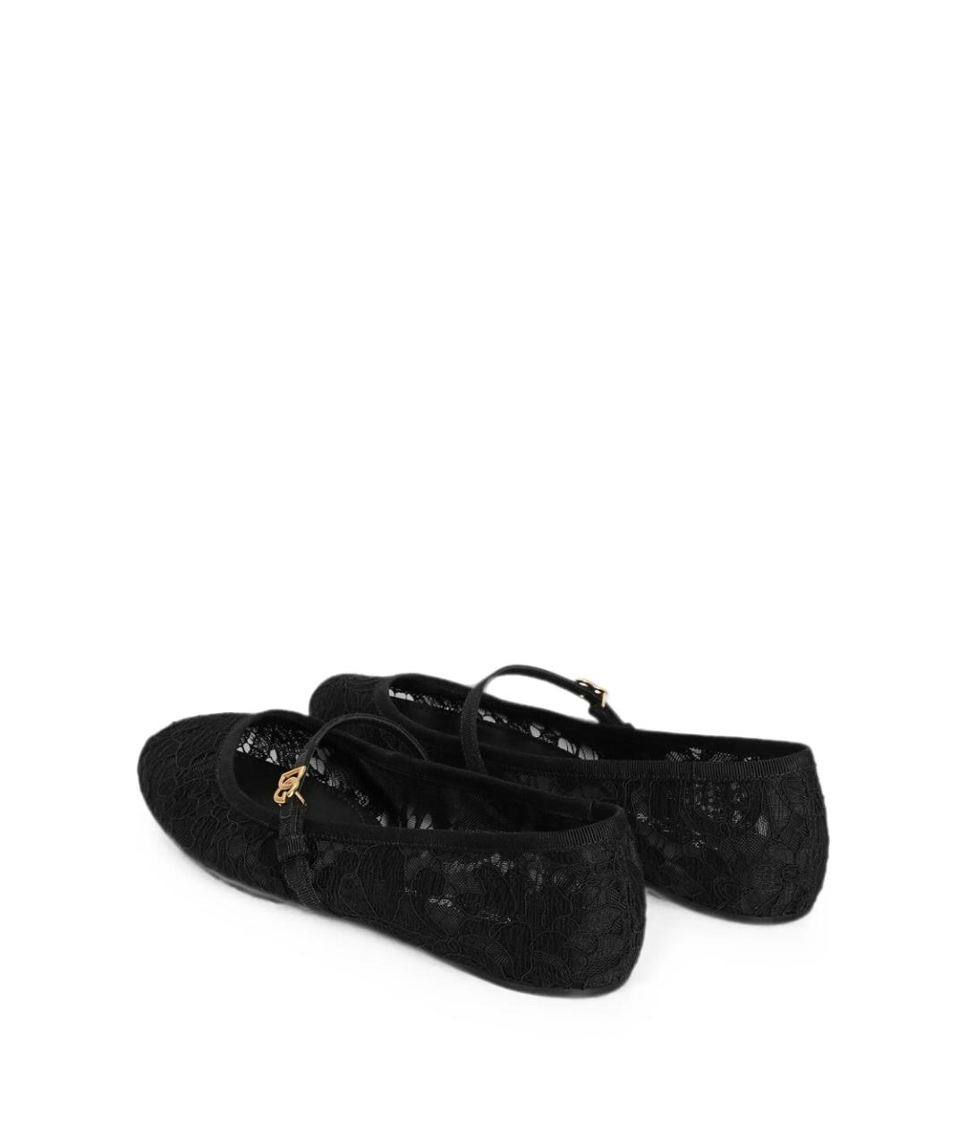 DOLCE&GABBANA Черные синтетические балетки, фото 2