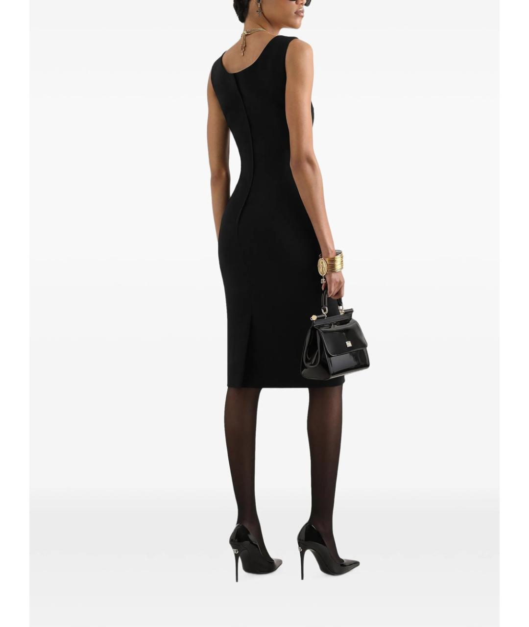 DOLCE&GABBANA Черное шерстяное платье, фото 4