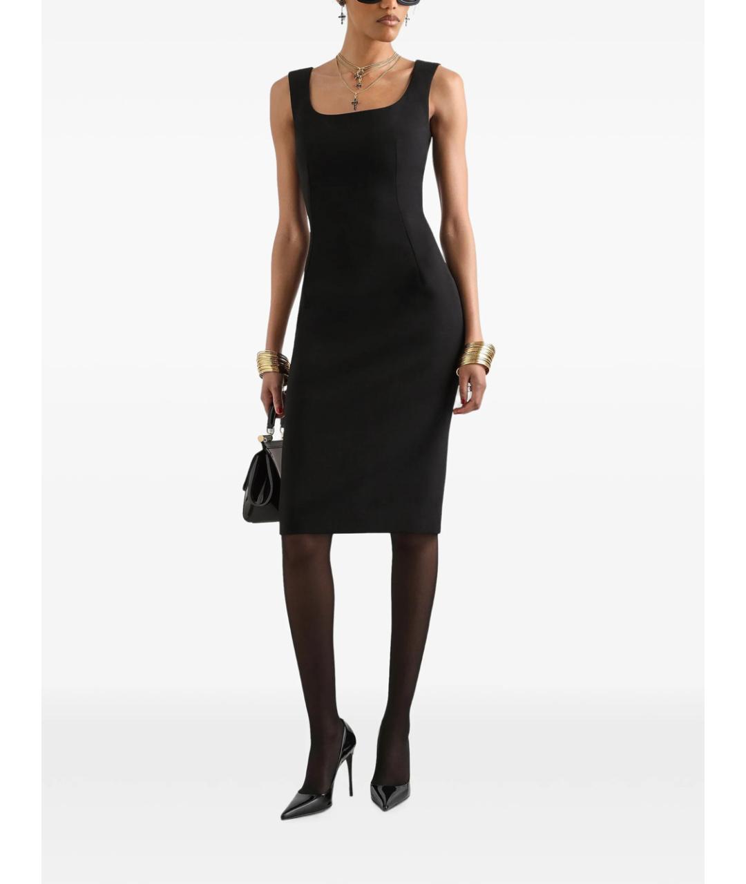 DOLCE&GABBANA Черное шерстяное платье, фото 2