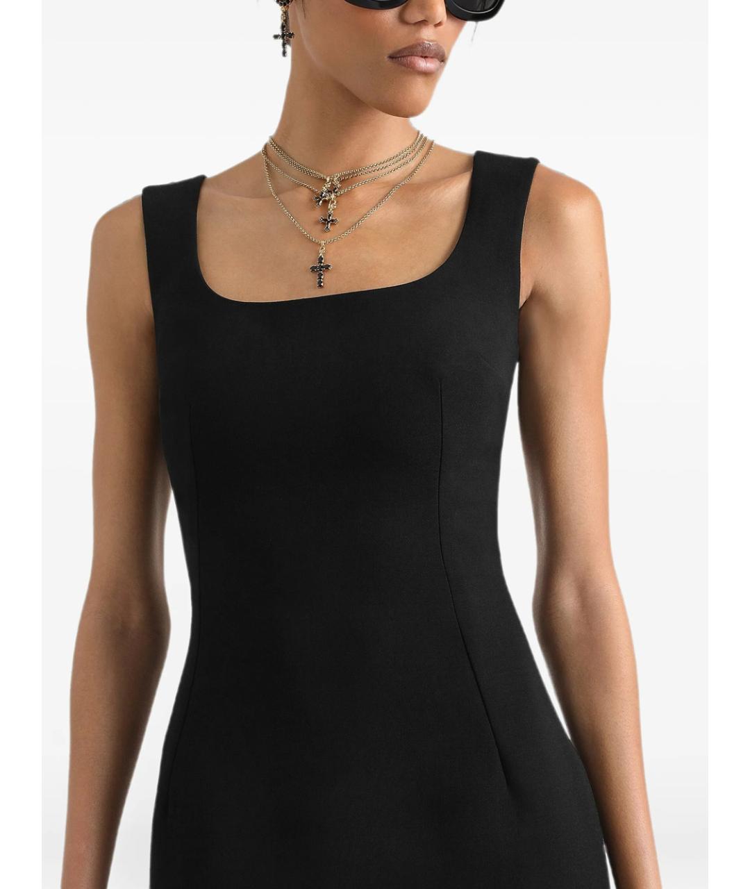 DOLCE&GABBANA Черное шерстяное платье, фото 5