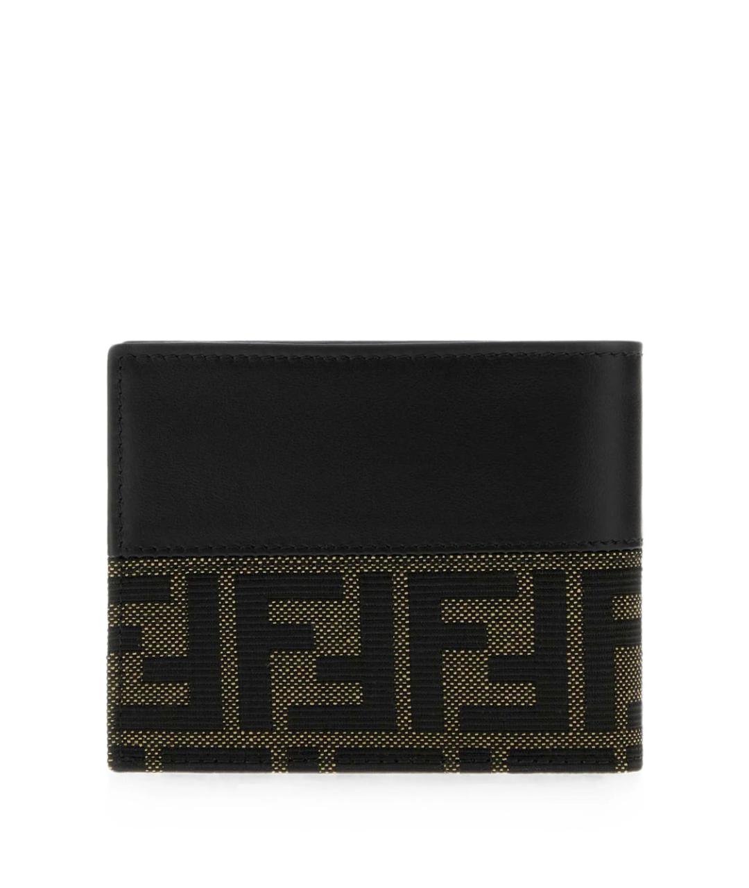 FENDI Черный кожаный кошелек, фото 3