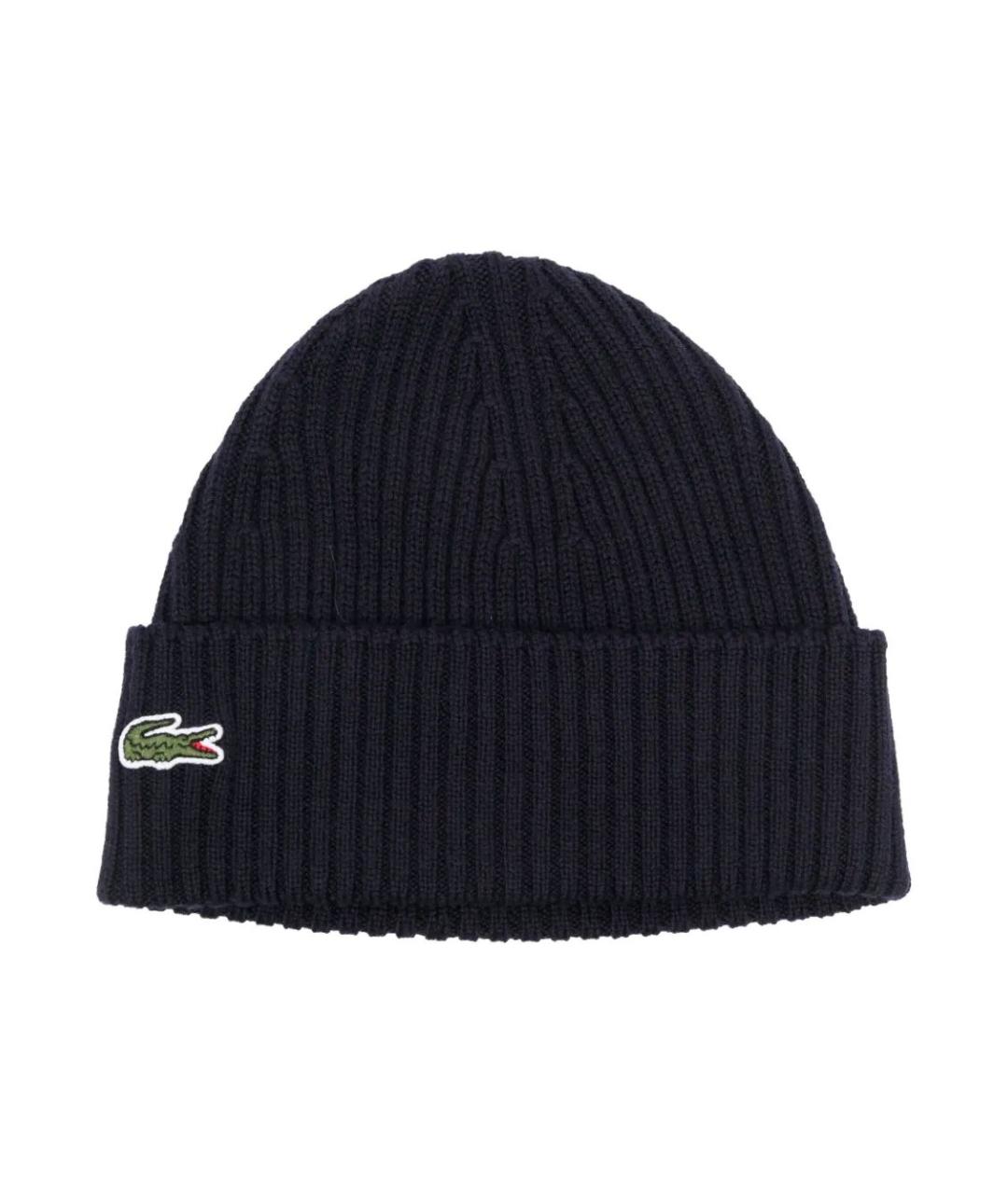LACOSTE Синяя шерстяная шапка, фото 3