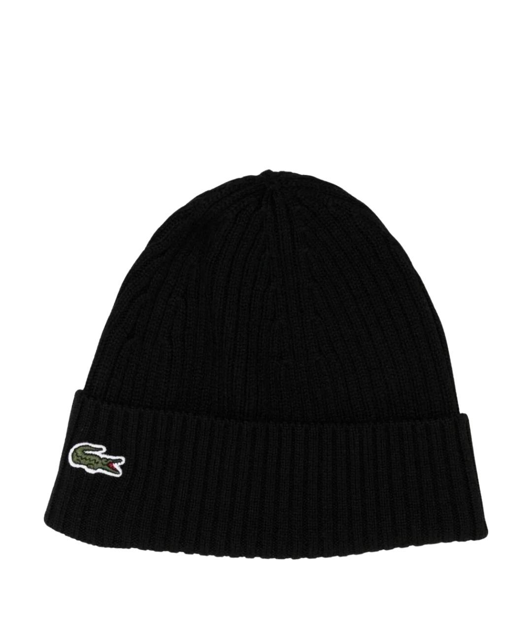 LACOSTE Черная шерстяная шапка, фото 1