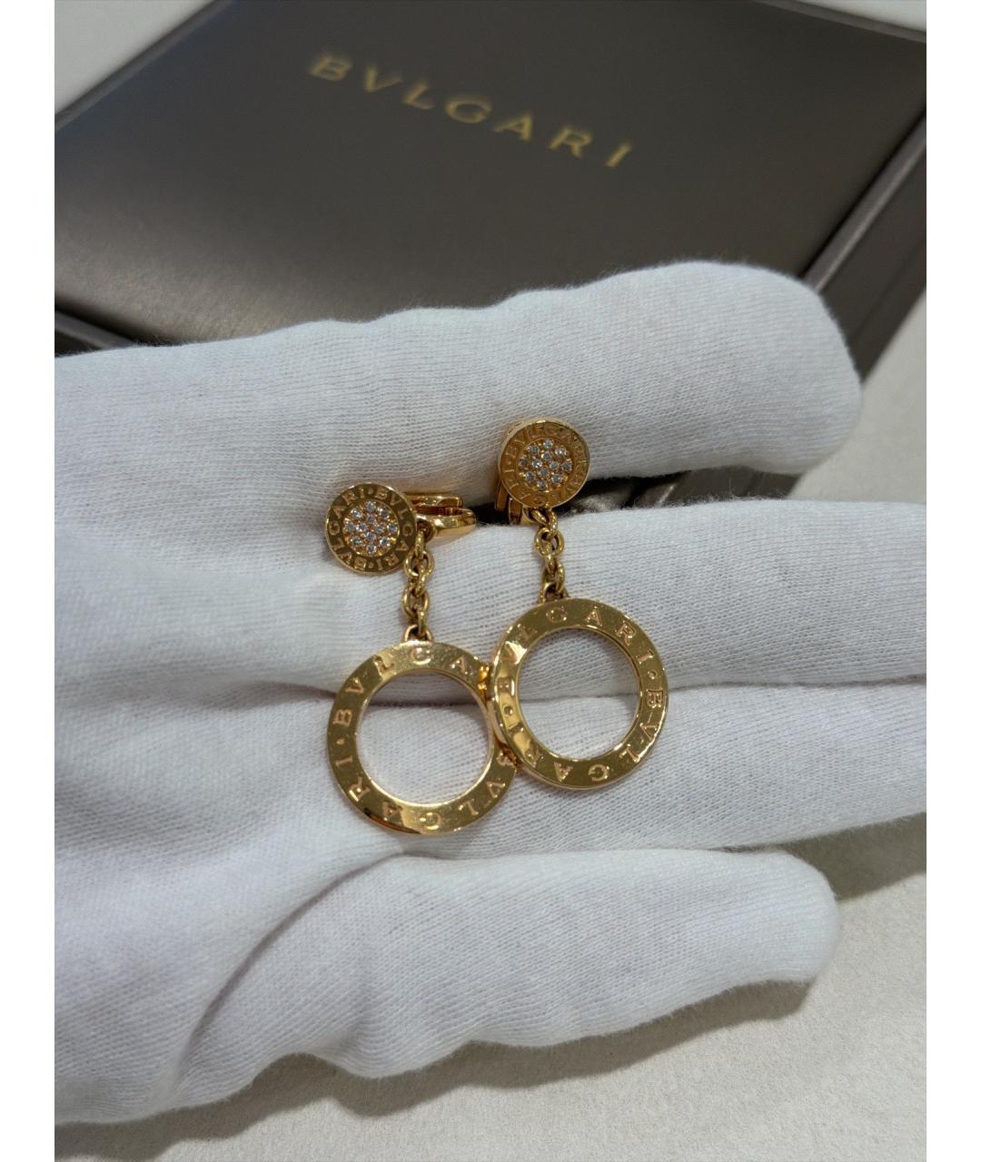 BVLGARI Золотые серьги из желтого золота, фото 4