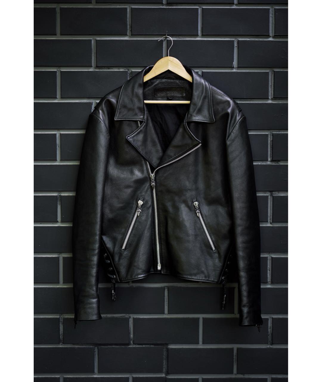 CHROME HEARTS Черная кожаная куртка, фото 6