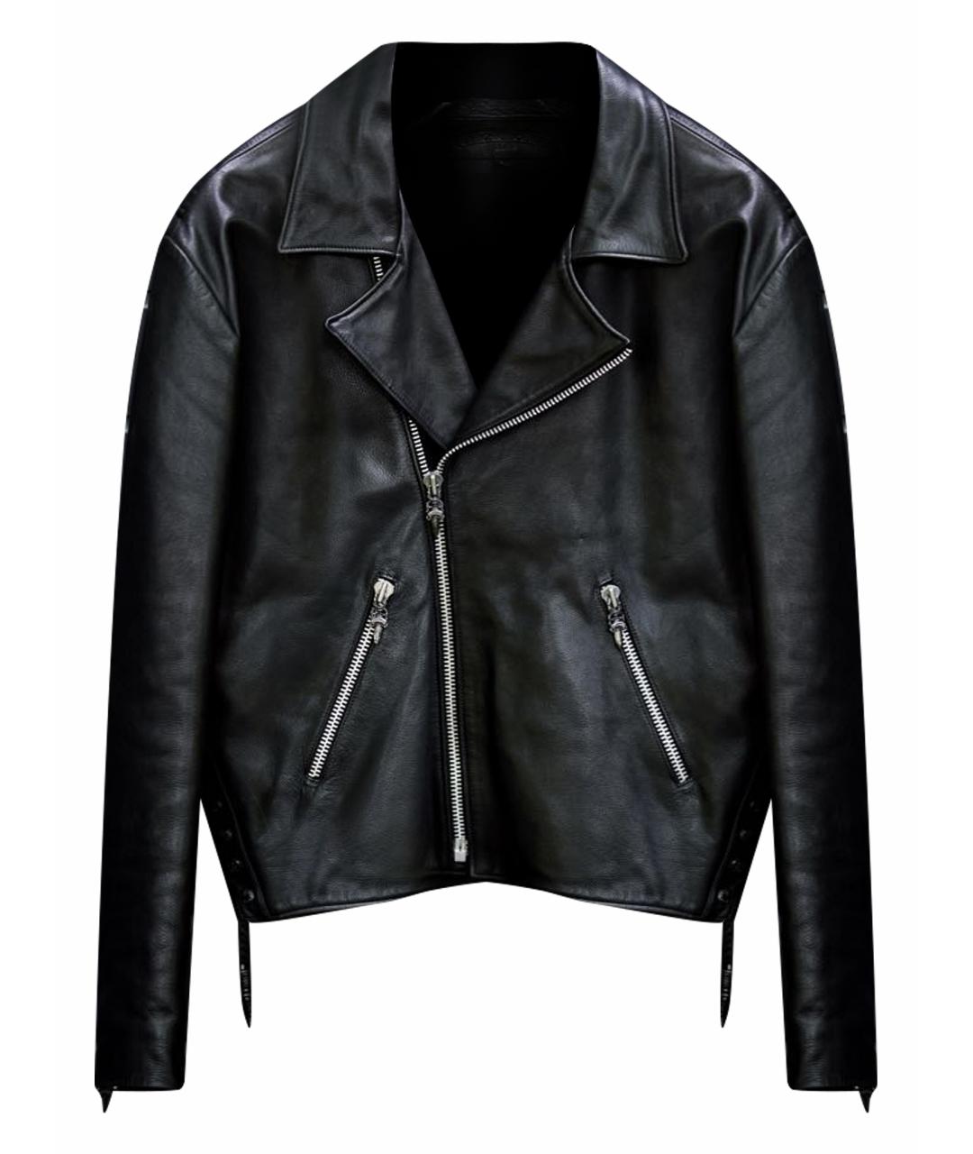 CHROME HEARTS Черная кожаная куртка, фото 1