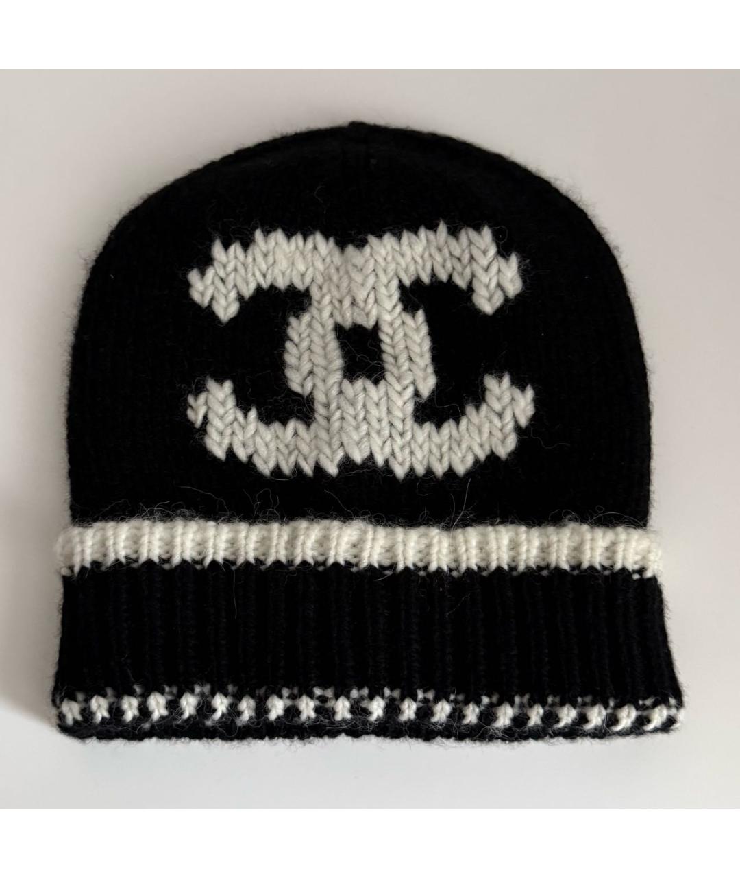CHANEL Черная кашемировая шапка, фото 5