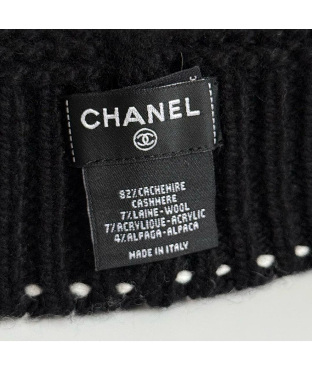 CHANEL Черная кашемировая шапка, фото 4