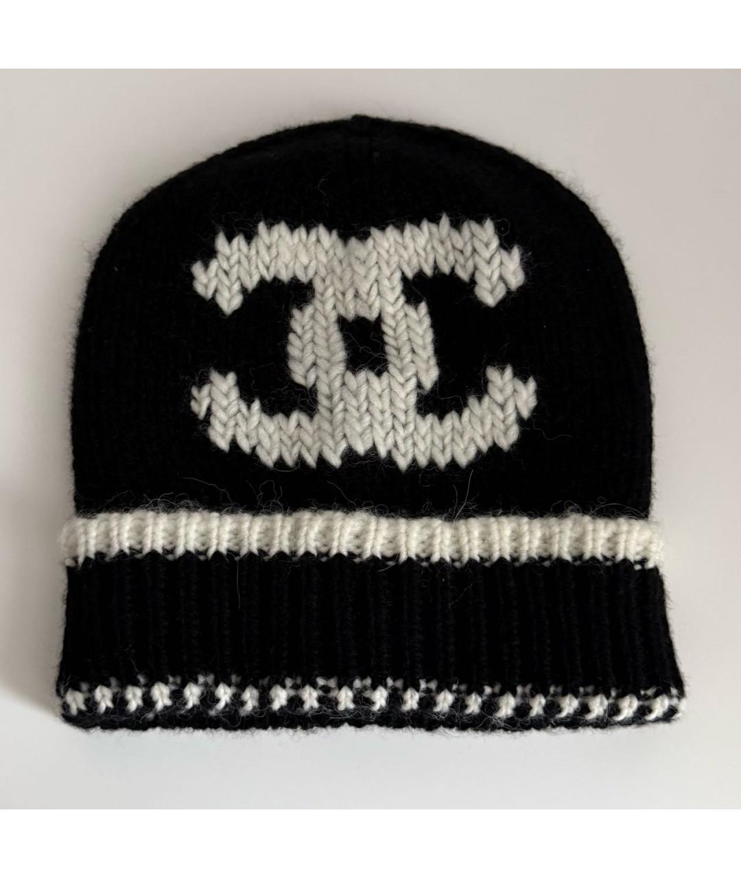 CHANEL Черная кашемировая шапка, фото 6