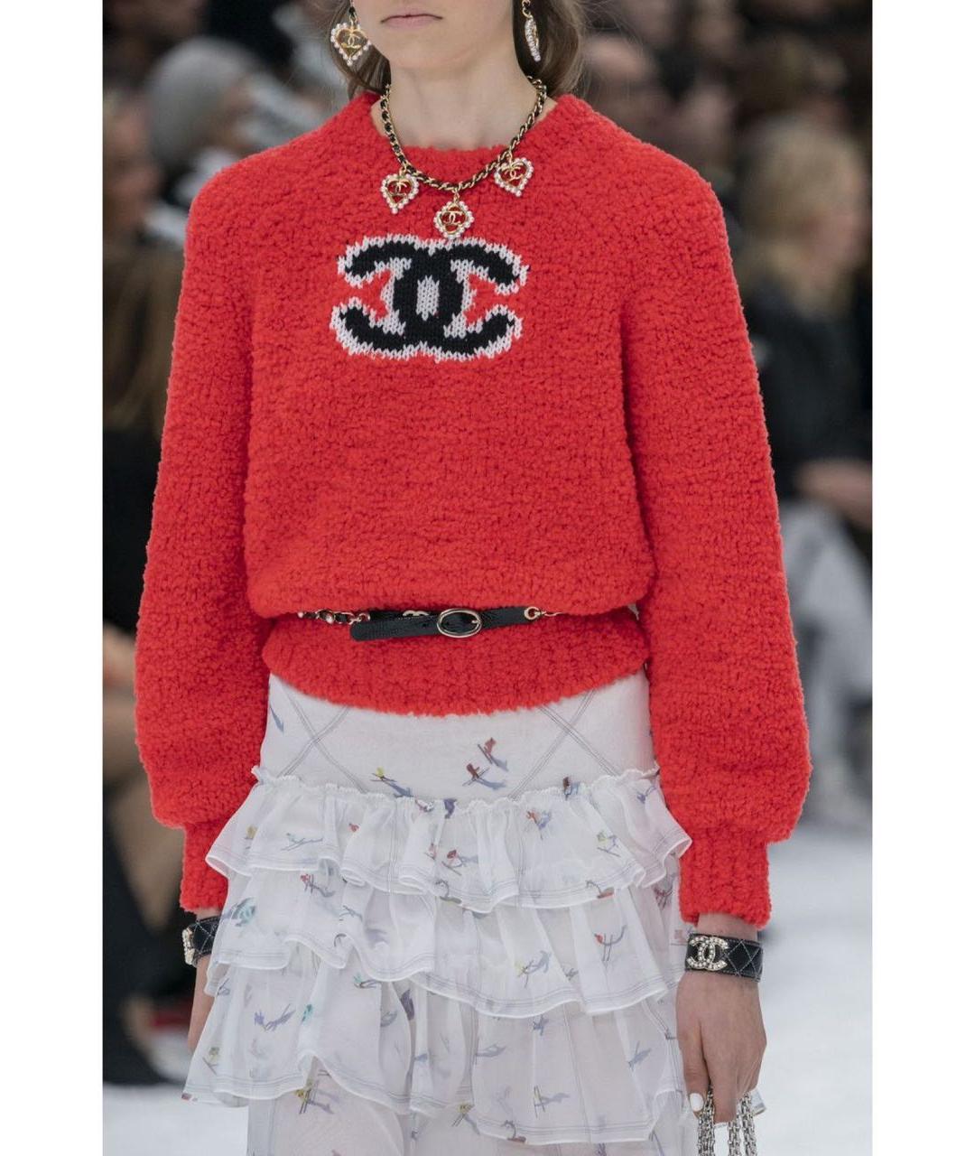CHANEL Красный джемпер / свитер, фото 3