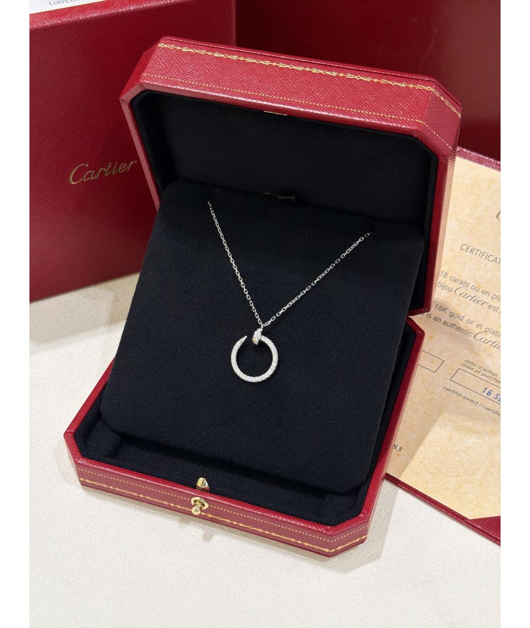 CARTIER Серебряное колье из белого золота, фото 5