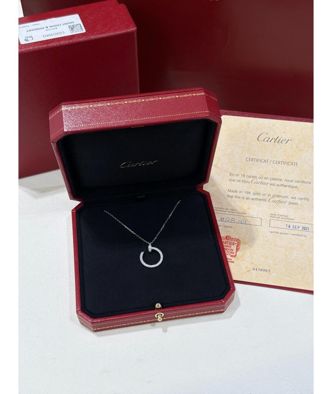 CARTIER Серебряное колье из белого золота, фото 6