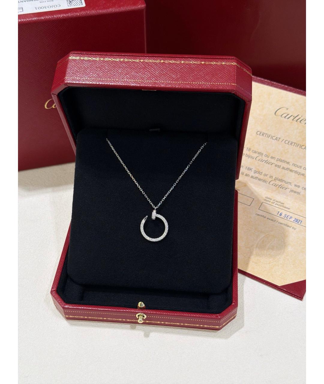 CARTIER Серебряное колье из белого золота, фото 4