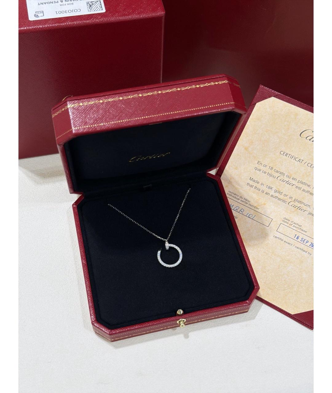 CARTIER Серебряное колье из белого золота, фото 9