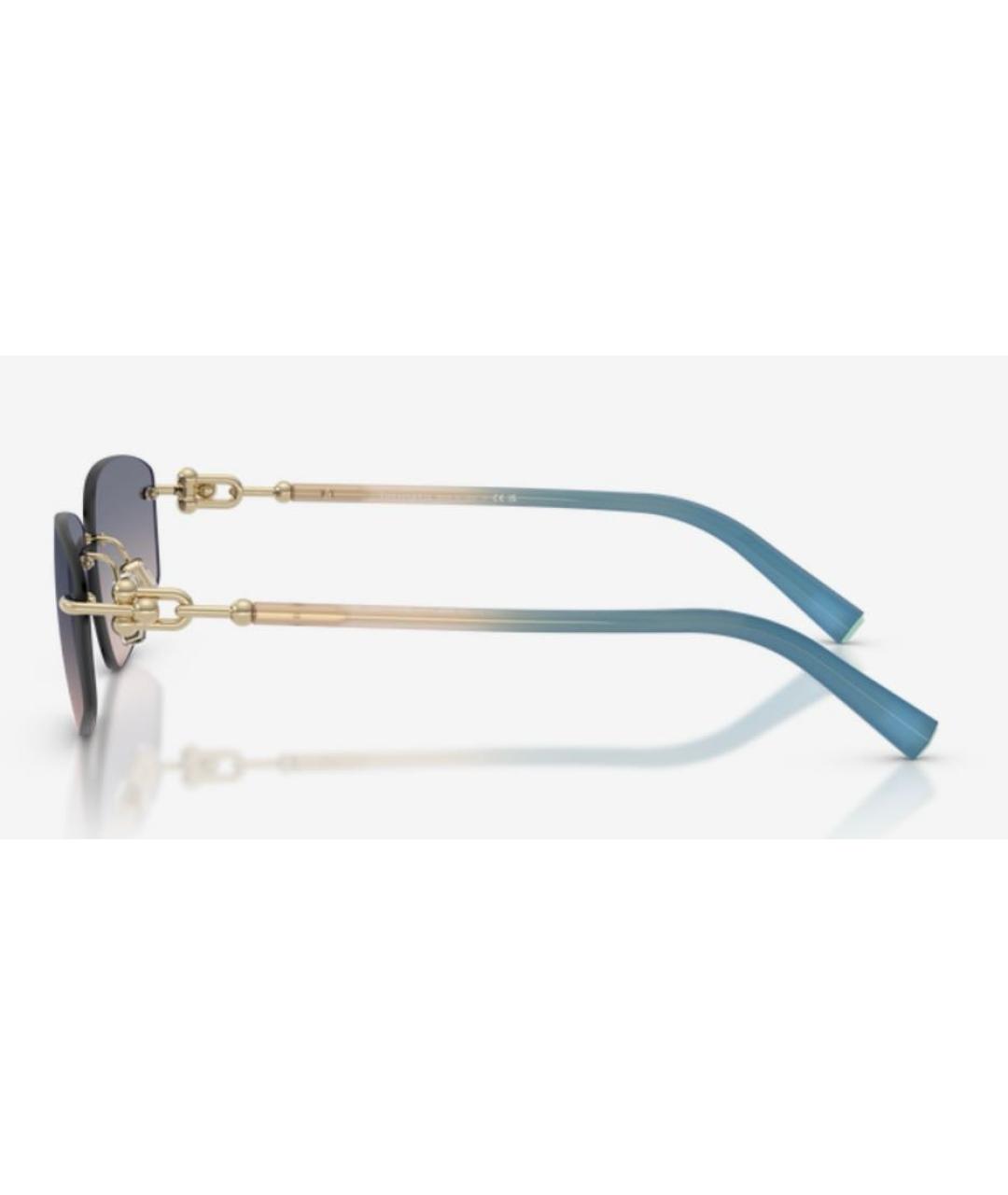 TIFFANY&CO Синие металлические солнцезащитные очки, фото 3