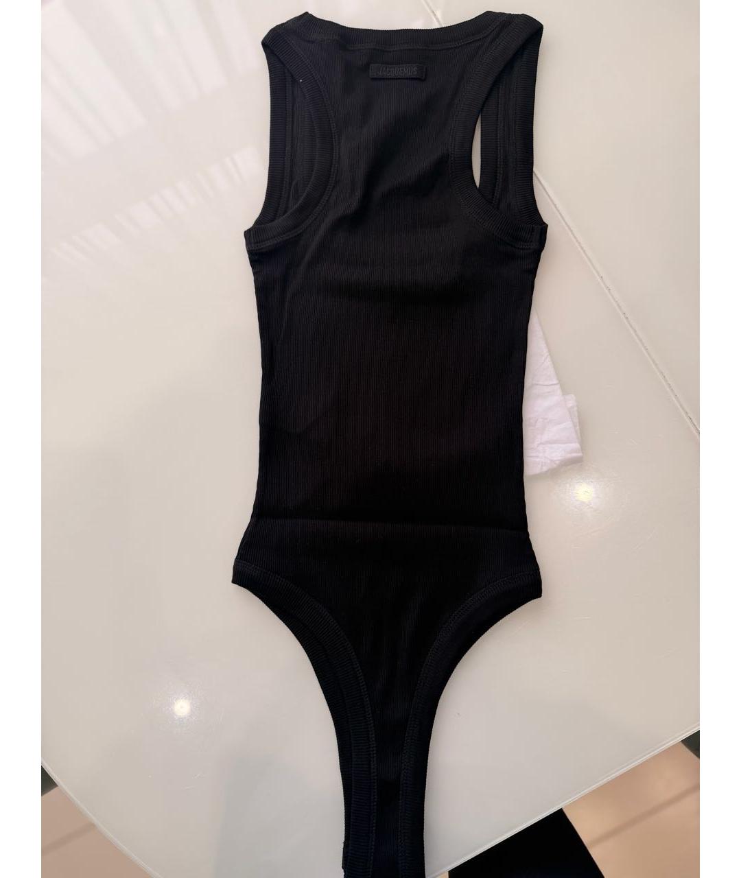 JACQUEMUS Черная хлопковая майка, фото 2