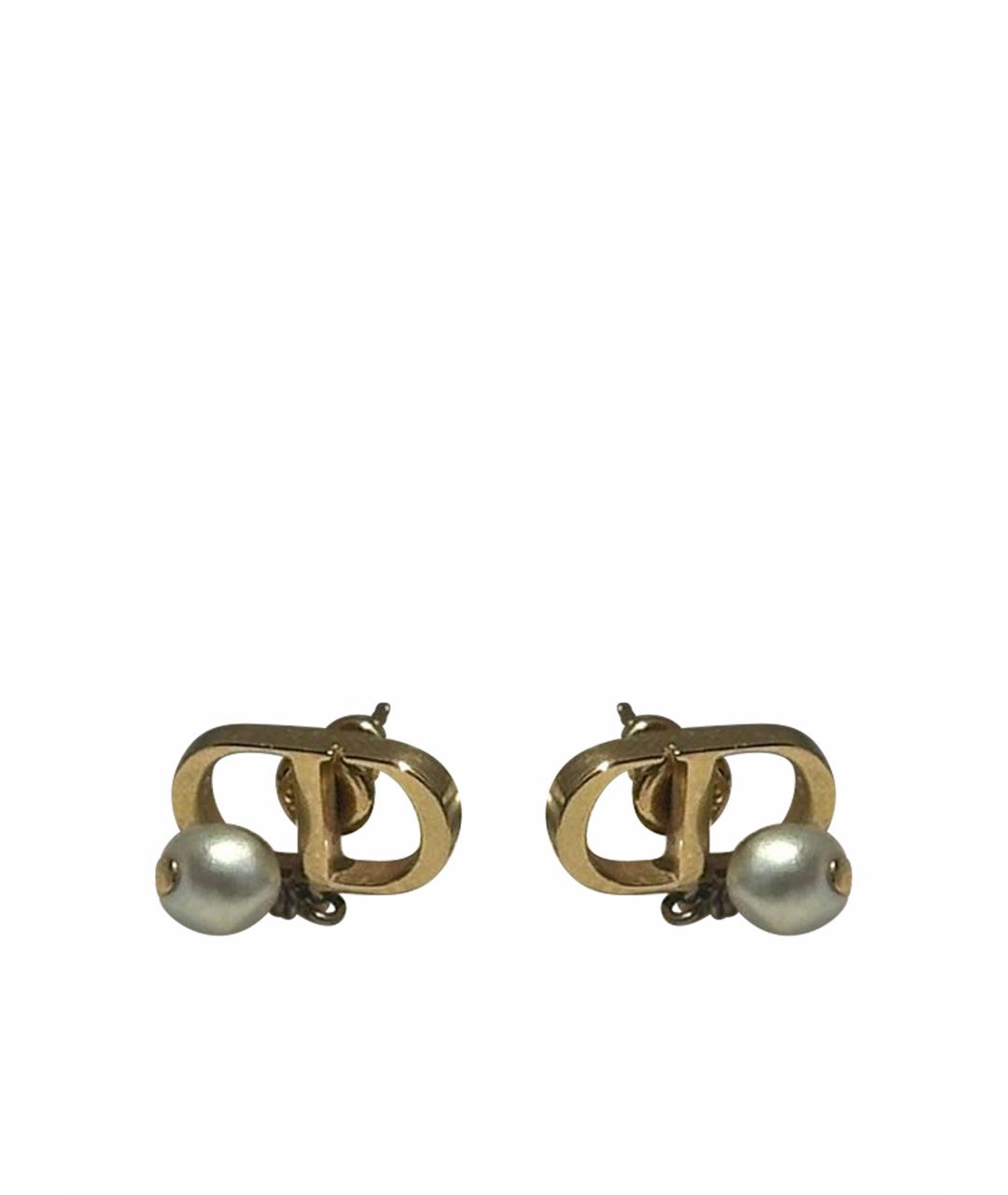 CHRISTIAN DIOR Золотые латунные серьги, фото 1