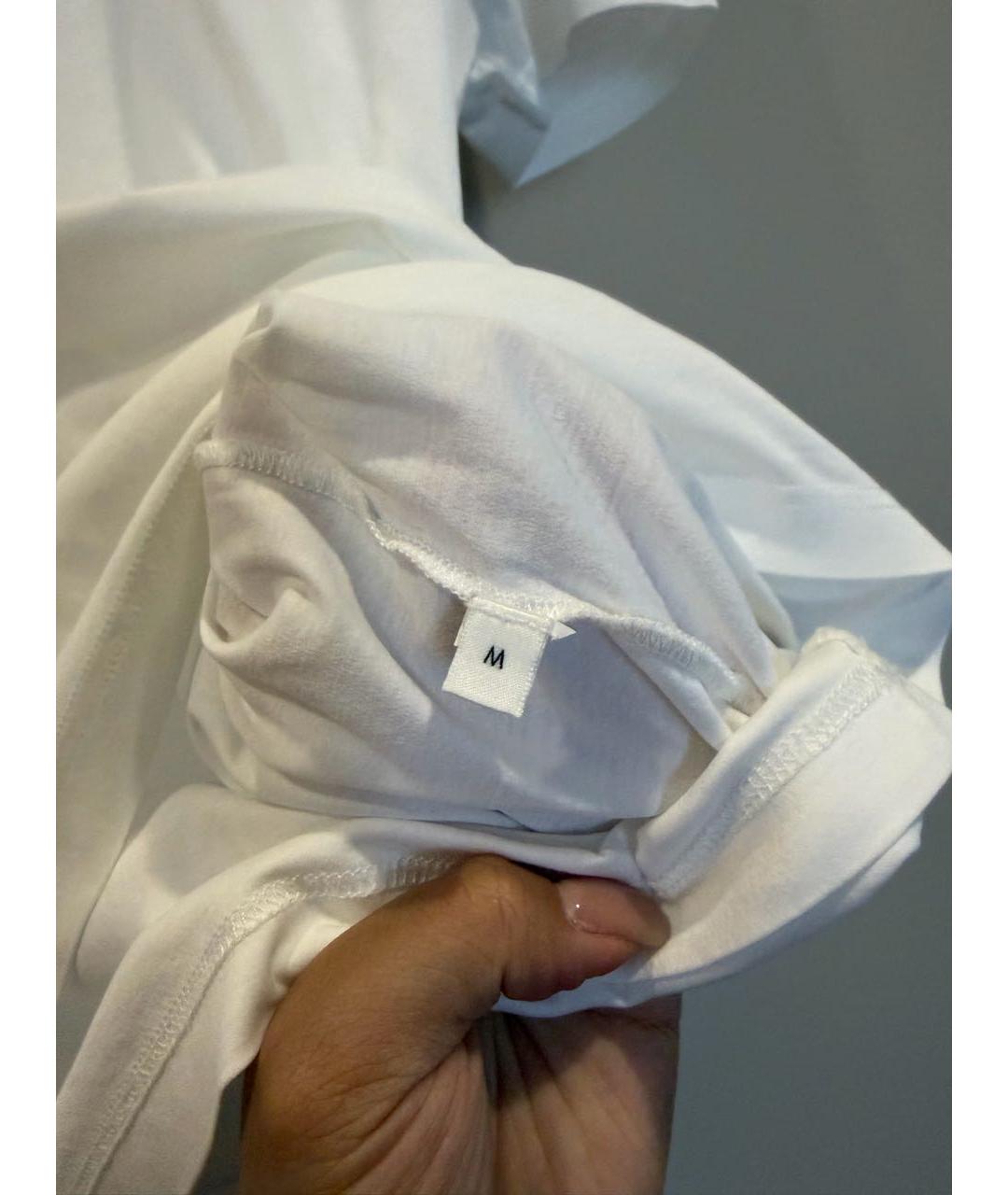 JIL SANDER Белая хлопковая футболка, фото 4
