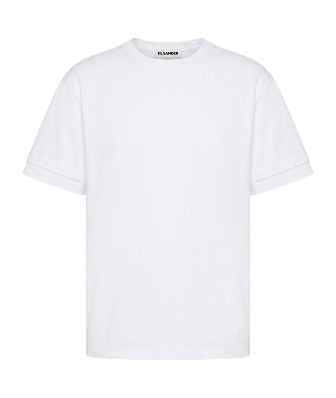 JIL SANDER Белая хлопковая футболка, фото 1