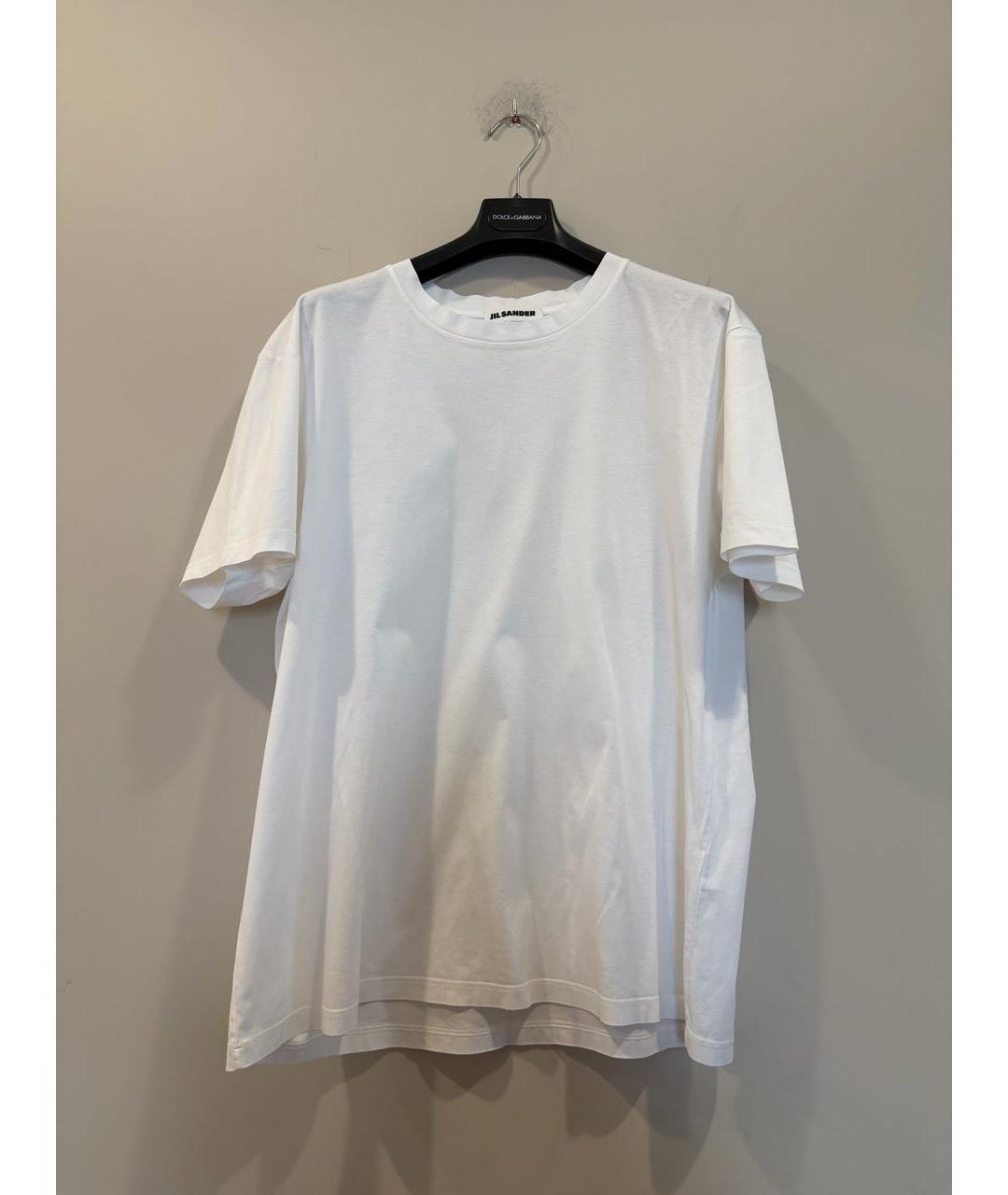 JIL SANDER Белая хлопковая футболка, фото 5