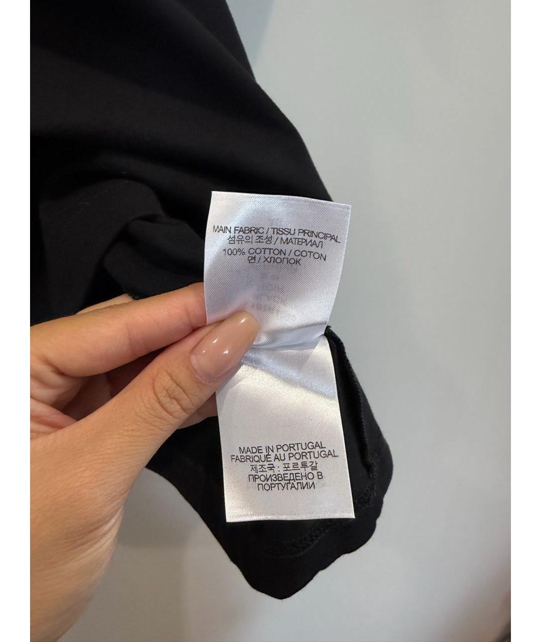 VETEMENTS Черная хлопковая футболка, фото 5